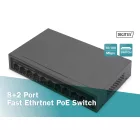 Digitus 8+2 Port FE PoE Switch Black