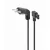 Gembird PC-184L Power cord (C7), angled connectors 1m Black