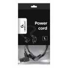 Gembird PC-184L Power cord (C7), angled connectors 1m Black