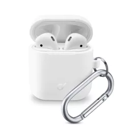   Cellularline Protective cover with carabiner Bounce for Apple AirPods 1,2, white