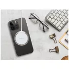 FIXED MagPad vezeték nélküli töltő, MagSafe támogatás, beépített fém állvány, fehér
