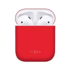 FIXED Szilikon tok, kompatibilis Airpods 1/2, Selymes, Ultra vékony, piros