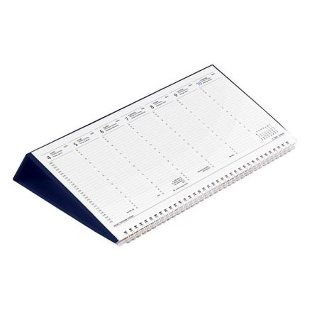 Asztali naptár kép nélküli TOPTIMER T050 fekvő fehér lapos kék 2022.