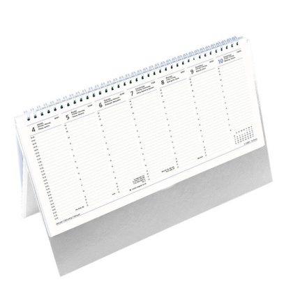 Asztali naptár kép nélküli TOPTIMER T051 álló fehér lapos táblás 2022.