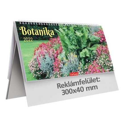 Asztali naptár képes TOPTIMER T063 álló fehér lapos Botanika 2022.