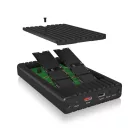 Raidsonic IcyBox IB-2817MCL-C31 Enclosure for two NVMe SSDs with clone function and Type-C or Type-A Black
