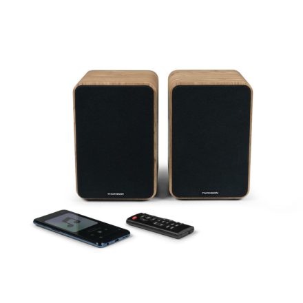 Thomson WS602DUO Bluetooth Bookshelf Speaker Wood