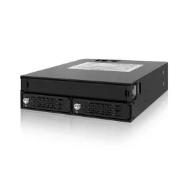   IcyDock ToughArmor MB994IKO-3SB Rugged Full Metal 2 Bay 2.5" SAS/SATA HDD & SSD Backplane Cage with Slim ODD Tray and Locking Trays for External 5.25" Bay