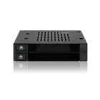 IcyDock flexiDOCK MB522SP-B Dual 2.5” SSD Dock Trayless Hot-Swap SATA / SAS Mobile Rack for Ext 3.5” Bay