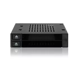   IcyDock flexiDOCK MB522SP-B Dual 2.5” SSD Dock Trayless Hot-Swap SATA / SAS Mobile Rack for Ext 3.5” Bay