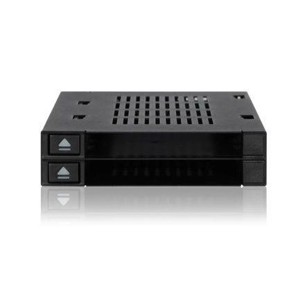 IcyDock flexiDOCK MB522SP-B Dual 2.5? SSD Dock Trayless Hot-Swap SATA / SAS Mobile Rack for Ext 3.5? Bay