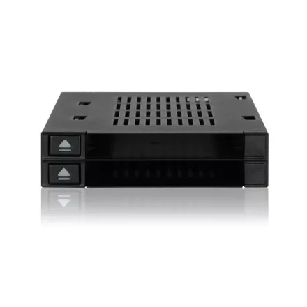 IcyDock flexiDOCK MB522SP-B Dual 2.5” SSD Dock Trayless Hot-Swap SATA / SAS Mobile Rack for Ext 3.5” Bay