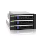 IcyDock FatCage MB153SP-B 3 Bay EZ-Tray 3.5" SATA/SAS Hard Drive Hot-Swap Backplane Cage in 2x External 5.25" Bay