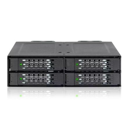 IcyDock ToughArmor MB699VP-B V3 4 Bay 2.5" U.2/U.3 NVMe SSD PCIe 4.0 Mobile Rack Enclosure for External 5.25" Drive Bay (4 x OCuLink SFF-8612 4i)
