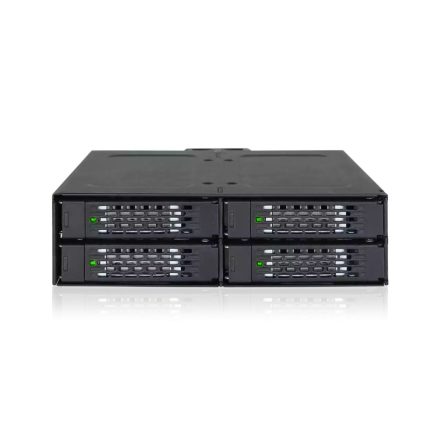 IcyDock ToughArmor MB607SP-B Rugged 4 x 2.5" SAS/SATA HDD/SSD Mobile Rack Enclosure for 5.25" Bay (With Fan Control)