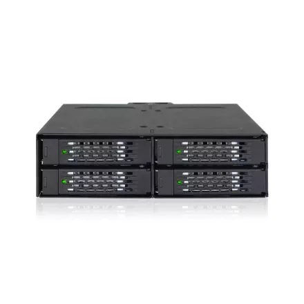 IcyDock ToughArmor MB607SP-B Rugged 4 x 2.5" SAS/SATA HDD/SSD Mobile Rack Enclosure for 5.25" Bay (With Fan Control)
