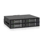 IcyDock ToughArmor MB607SP-B Rugged 4 x 2.5" SAS/SATA HDD/SSD Mobile Rack Enclosure for 5.25" Bay (With Fan Control)