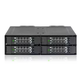   IcyDock ToughArmor MB699VP-B 4 Bay 2.5" U.2/U.3 NVMe SSD PCIe 4.0 Mobile Rack Enclosure for External 5.25" Drive Bay (4 x Mini-SAS HD SFF-8643, no Tri-mode support)