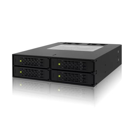 IcyDock ToughArmor MB994SP-4S Rugged Full Metal 4 Bay 2.5" SAS/SATA HDD & SSD Backplane Cage for External 5.25" Bay