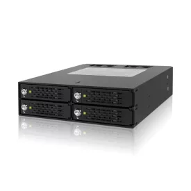   IcyDock ToughArmor MB994SK-1B Rugged Full Metal 4 Bay 2.5” SATA/SAS HDD & SDD Backplane Cage with locking Trays for External 5.25" Bay(With Keylock)