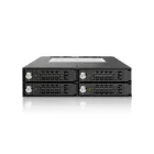 IcyDock ToughArmor MB994SK-1B Rugged Full Metal 4 Bay 2.5” SATA/SAS HDD & SDD Backplane Cage with locking Trays for External 5.25" Bay(With Keylock)