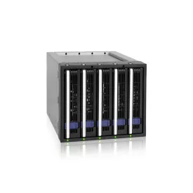   IcyDock FatCage MB155SP-B 5 Bay EZ-Tray 3.5" SATA Hard Drive Hot-Swap Backplane Cage in 3x External 5.25" Bay