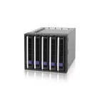 IcyDock FatCage MB155SP-B 5 Bay EZ-Tray 3.5" SATA Hard Drive Hot-Swap Backplane Cage in 3x External 5.25" Bay