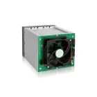 IcyDock FatCage MB155SP-B 5 Bay EZ-Tray 3.5" SATA Hard Drive Hot-Swap Backplane Cage in 3x External 5.25" Bay