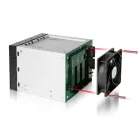 IcyDock FatCage MB155SP-B 5 Bay EZ-Tray 3.5" SATA Hard Drive Hot-Swap Backplane Cage in 3x External 5.25" Bay