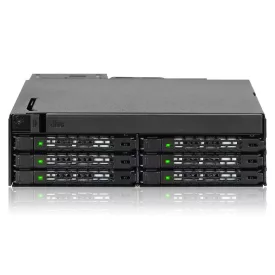   IcyDock ToughArmor MB606SPO-B 6 x 2.5" SAS/SATA SSD/HDD & Ultra Slim ODD Backplane Cage for External 5.25" Bay