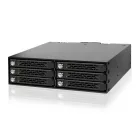 IcyDock ToughArmor MB996SK-6SB Rugged 6 x 2.5" SAS/SATA HDD/SSD Mobile Rack Enclosure for 5.25" Bay (With Keylock)