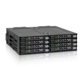   IcyDock ToughArmor MB998SP-B Rugged Full Metal 8 Bay 2.5" SATA HDD & SSD (7mm) Backplane Cage for External 5.25" Bay
