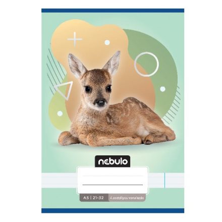 Füzet vonalas NEBULO A/5 32 lapos 21-32 4-8.osztályos Állatok 16 darabos