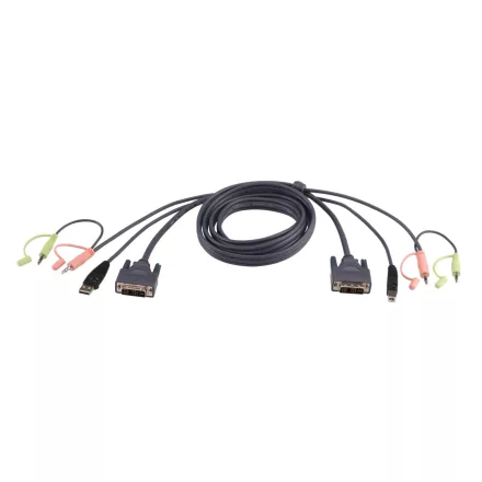 ATEN USB DVI-D Single Link KVM Cable 1,8m Black