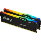 Kingston 128GB DDR5 5200MHz Kit(4x32GB) Fury Beast RGB Black