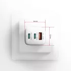 AXAGON ACU-DPQ65W QC4 + USB-C PD Wall Charger White