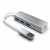 INCA IUSB-03T Hub X4 USB 3.0 + Ethernet RJ45 10/100/1000 Multiplexer Aluminium Silver