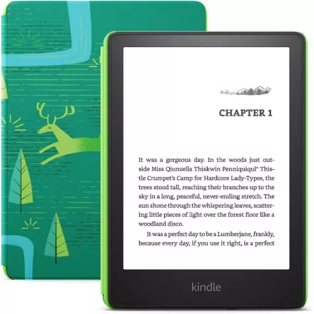 Amazon Kindle Paperwhite Kids (2021) 6,8" E-book olvasó 16GB Jewel Forest (Reklám mentes)