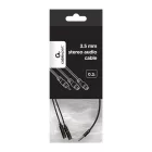 Gembird Jack stereo 3,5mm -> 2db Jack 3,5mm M/F adapter 20cm Black
