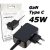 LC Power LC-NB-GAN-45-C 45W USB-C Notebook Power Adapter Black