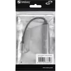 Sandberg USB-C to 3xUSB-A+2xUSB-C SAVER Silver