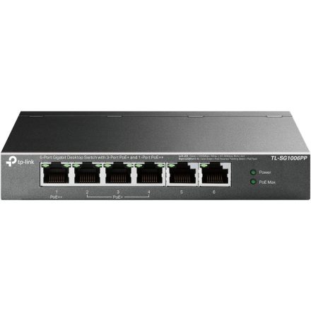 TP-Link TL-SG1006PP 6-Port Gigabit Desktop Switch with 3-Port PoE+ and 1-Port PoE++