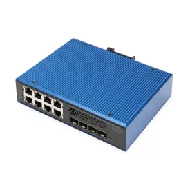   Digitus Industrial 8 + 4 10G Uplink Port L3 managed Gigabit Ethernet PoE Switch