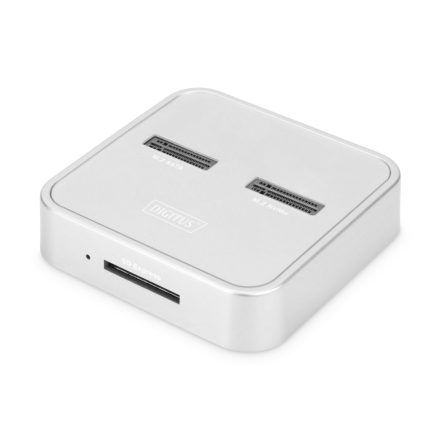 Digitus M.2 NVMe + M.2 SATA SSD Docking Station with SD Express Card Reader USB-C White
