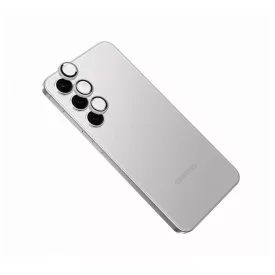   FIXED edzett üveg kamera lencsevédő Samsung t telefonhoz, ezüst keret, átlátszó