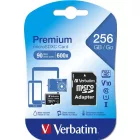 Verbatim 256GB microSDXC Premium U1 Class 10 + adapterrel