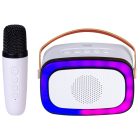 Trevi XR8A01 Mini Bluetooth Karaoke Party Speaker for Kids White