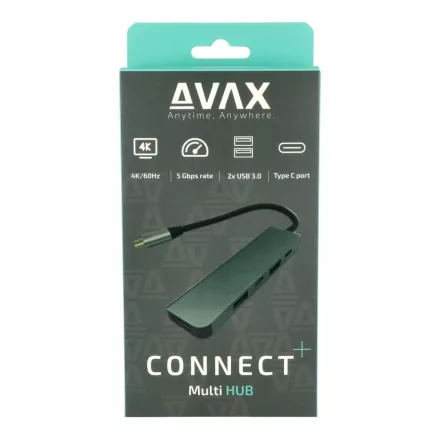 Avax HB611 CONNECT+ 5in1 Multi HUB Black