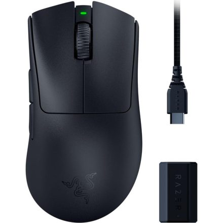 Razer DeathAdder V3 Pro + HyperPolling Wireless Dongle Bundle Black