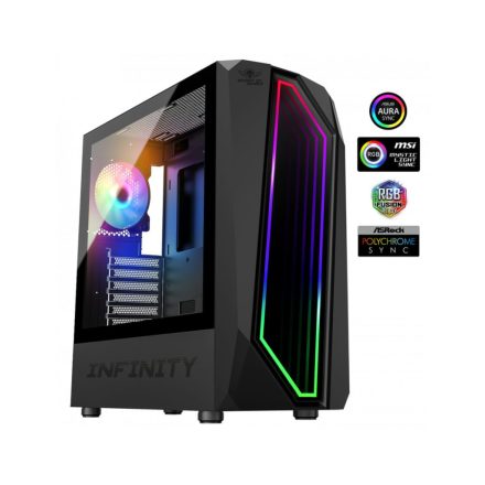 Spirit Of Gamer Intinity Dark Tempered Glass Black